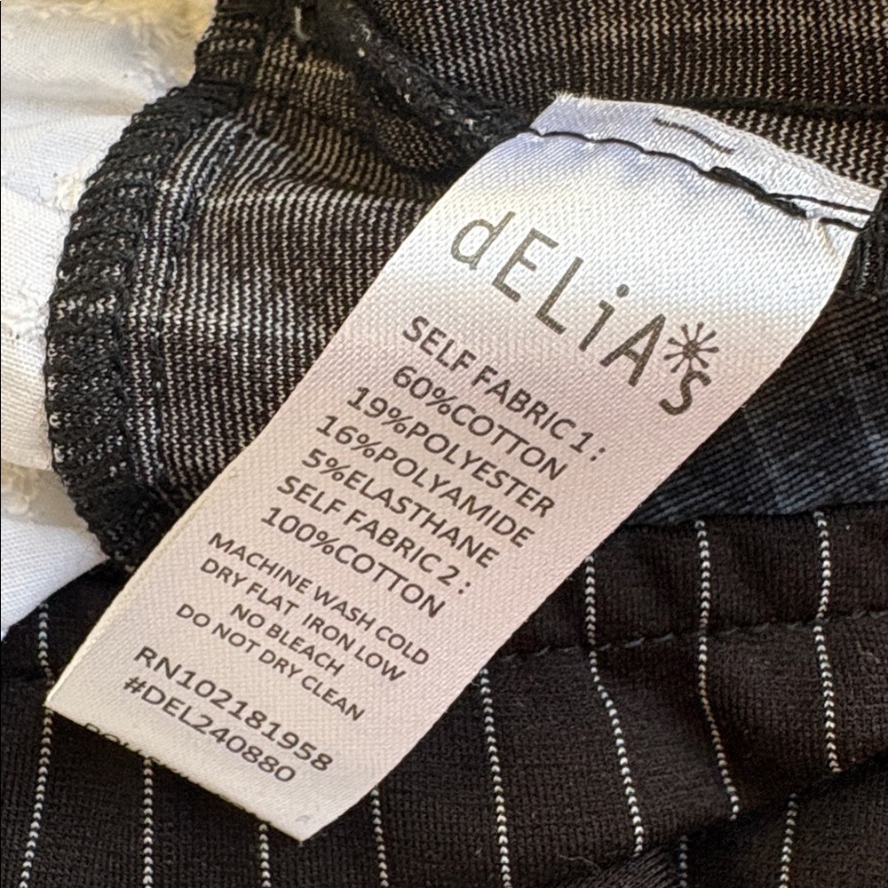 NWOT Delias by Dolls Kill Mob Wife Black & White Striped Tank Top & Skirt Set - Picture 5 of 5